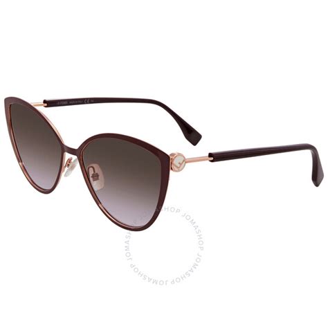 fendi ff 0413/s|Fendi Brown Violet Gradient Cat Eye Ladies Sunglasses FF .